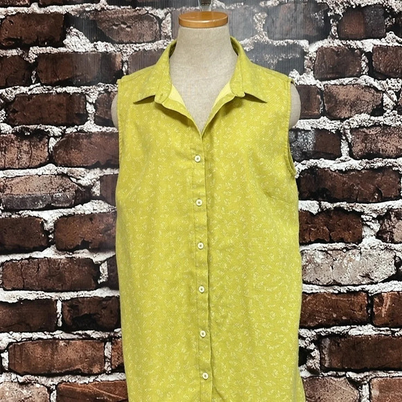 United By Blue Dress Women's X Large Yellow Floral Button Down Shirt Midi - Picture 7 of 16